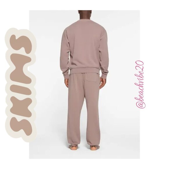 SKIMS Men's Terry Fleece Classic Crewneck Fawn Medium NWT - Picture 4 of 5